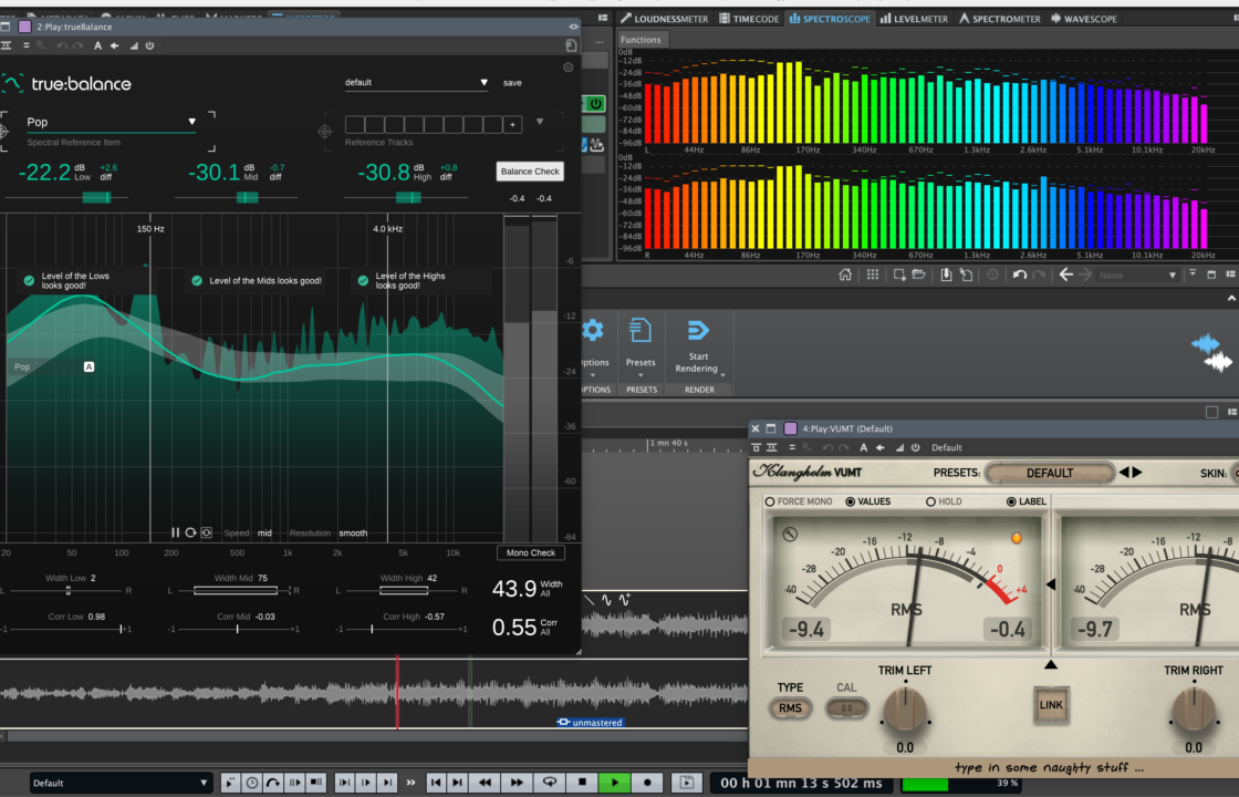 music mastering session